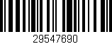 Código de barras (EAN, GTIN, SKU, ISBN): '29547690'