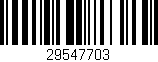 Código de barras (EAN, GTIN, SKU, ISBN): '29547703'