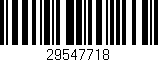 Código de barras (EAN, GTIN, SKU, ISBN): '29547718'