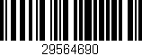 Código de barras (EAN, GTIN, SKU, ISBN): '29564690'