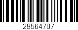 Código de barras (EAN, GTIN, SKU, ISBN): '29564707'