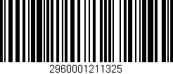 Código de barras (EAN, GTIN, SKU, ISBN): '2960001211325'
