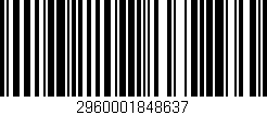 Código de barras (EAN, GTIN, SKU, ISBN): '2960001848637'