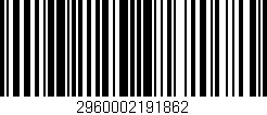 Código de barras (EAN, GTIN, SKU, ISBN): '2960002191862'