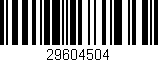 Código de barras (EAN, GTIN, SKU, ISBN): '29604504'