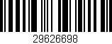Código de barras (EAN, GTIN, SKU, ISBN): '29626698'