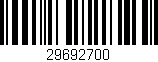 Código de barras (EAN, GTIN, SKU, ISBN): '29692700'