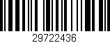 Código de barras (EAN, GTIN, SKU, ISBN): '29722436'