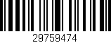 Código de barras (EAN, GTIN, SKU, ISBN): '29759474'