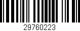 Código de barras (EAN, GTIN, SKU, ISBN): '29760223'