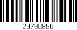 Código de barras (EAN, GTIN, SKU, ISBN): '29790896'