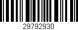 Código de barras (EAN, GTIN, SKU, ISBN): '29792930'