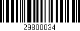 Código de barras (EAN, GTIN, SKU, ISBN): '29800034'