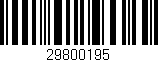 Código de barras (EAN, GTIN, SKU, ISBN): '29800195'