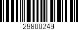 Código de barras (EAN, GTIN, SKU, ISBN): '29800249'