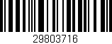 Código de barras (EAN, GTIN, SKU, ISBN): '29803716'