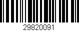 Código de barras (EAN, GTIN, SKU, ISBN): '29820091'
