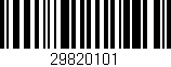 Código de barras (EAN, GTIN, SKU, ISBN): '29820101'
