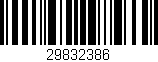 Código de barras (EAN, GTIN, SKU, ISBN): '29832386'