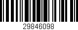 Código de barras (EAN, GTIN, SKU, ISBN): '29846098'