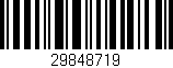 Código de barras (EAN, GTIN, SKU, ISBN): '29848719'