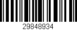 Código de barras (EAN, GTIN, SKU, ISBN): '29848934'