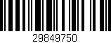 Código de barras (EAN, GTIN, SKU, ISBN): '29849750'