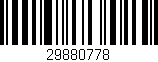 Código de barras (EAN, GTIN, SKU, ISBN): '29880778'