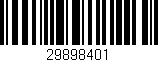 Código de barras (EAN, GTIN, SKU, ISBN): '29898401'