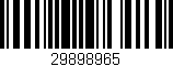 Código de barras (EAN, GTIN, SKU, ISBN): '29898965'