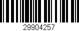 Código de barras (EAN, GTIN, SKU, ISBN): '29904257'