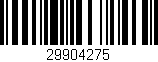 Código de barras (EAN, GTIN, SKU, ISBN): '29904275'