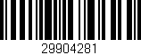 Código de barras (EAN, GTIN, SKU, ISBN): '29904281'