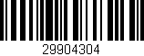 Código de barras (EAN, GTIN, SKU, ISBN): '29904304'