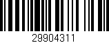 Código de barras (EAN, GTIN, SKU, ISBN): '29904311'