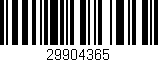 Código de barras (EAN, GTIN, SKU, ISBN): '29904365'