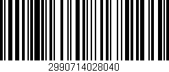 Código de barras (EAN, GTIN, SKU, ISBN): '2990714028040'