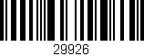 Código de barras (EAN, GTIN, SKU, ISBN): '29926'