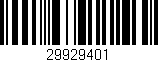 Código de barras (EAN, GTIN, SKU, ISBN): '29929401'