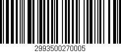 Código de barras (EAN, GTIN, SKU, ISBN): '2993500270005'