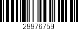 Código de barras (EAN, GTIN, SKU, ISBN): '29976759'