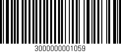 Código de barras (EAN, GTIN, SKU, ISBN): '3000000001059'