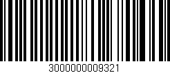 Código de barras (EAN, GTIN, SKU, ISBN): '3000000009321'