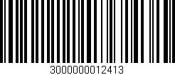 Código de barras (EAN, GTIN, SKU, ISBN): '3000000012413'