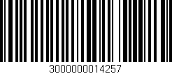 Código de barras (EAN, GTIN, SKU, ISBN): '3000000014257'