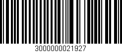 Código de barras (EAN, GTIN, SKU, ISBN): '3000000021927'