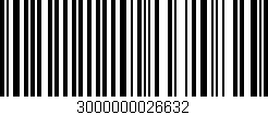 Código de barras (EAN, GTIN, SKU, ISBN): '3000000026632'