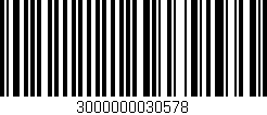 Código de barras (EAN, GTIN, SKU, ISBN): '3000000030578'