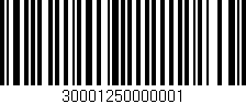 Código de barras (EAN, GTIN, SKU, ISBN): '30001250000001'