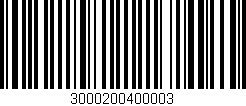 Código de barras (EAN, GTIN, SKU, ISBN): '3000200400003'